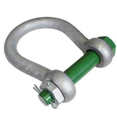 2" Tow Shackle, Wide Mouth, Green Pin 240 Ton B / S