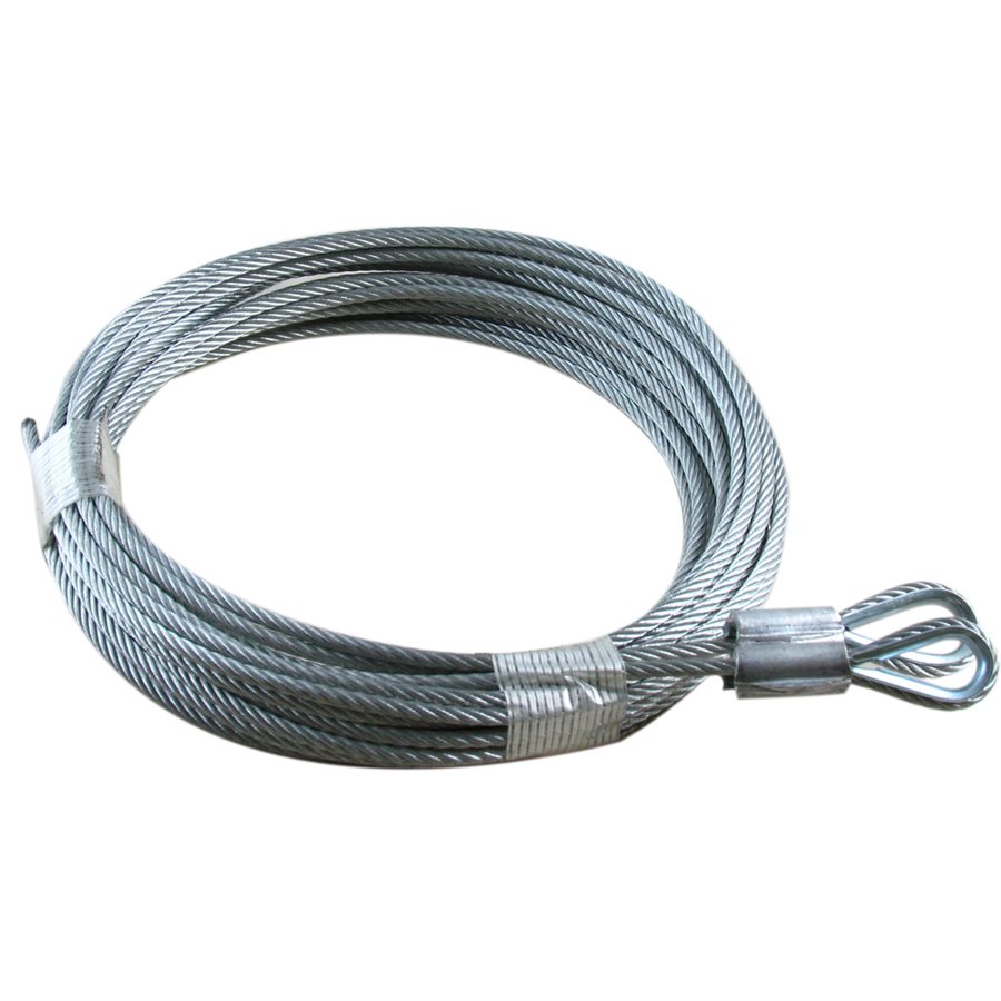 Garage Door Thimble Loop Extension Lift Cables - 1/8 in X 168 in X 7x19