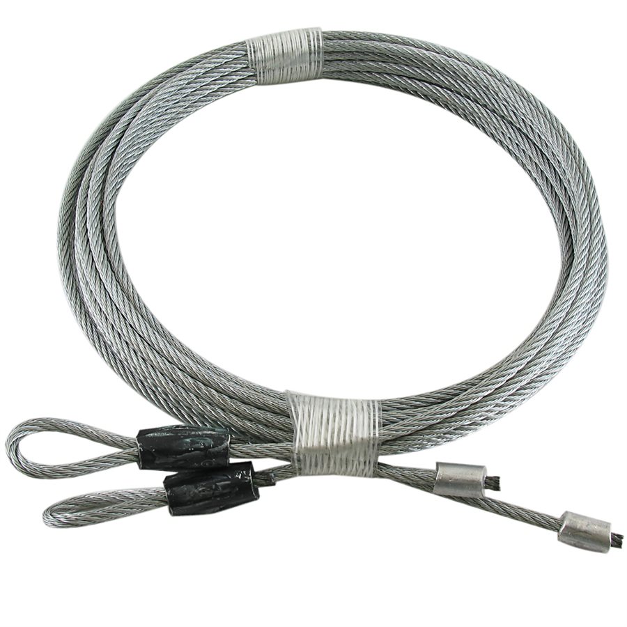 Blue Garage Door Torsion Lift Cables - 3/32 in X 114 in X 7x7