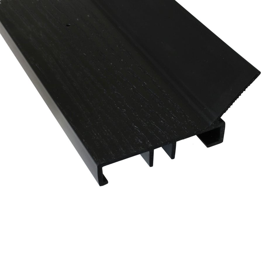 Black Rigid Vinyl w/Top Flap - 2-5/8 in X 16 ft X 14 Pcs