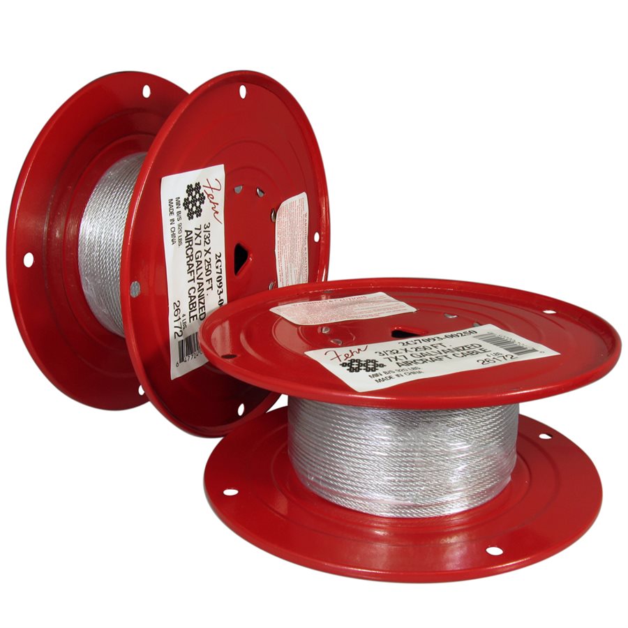 Hot Dip Galvanized Cable - 1/4 in X 7x19