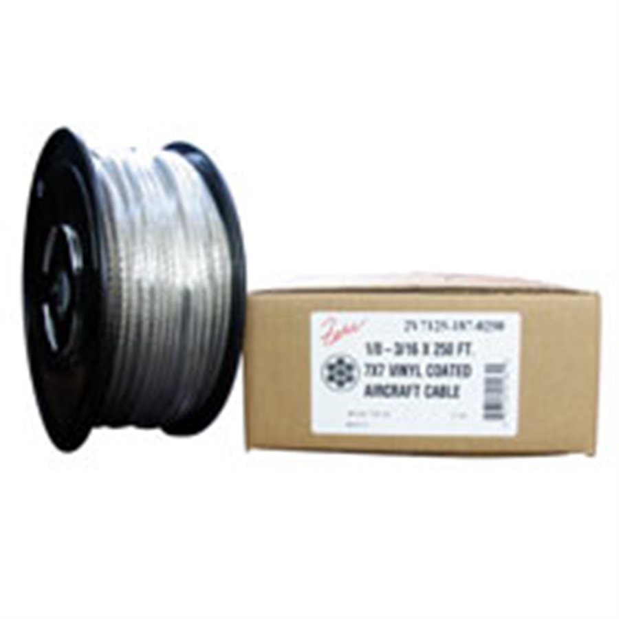 Vinyl Coated Hot Dip Galvanized Steel Cable - 1/4-5/16 in X 7x19