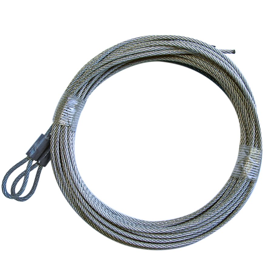 Garage Door Plain Loop Extension Lift Cables - 3/32 in X 164 in X 7x7