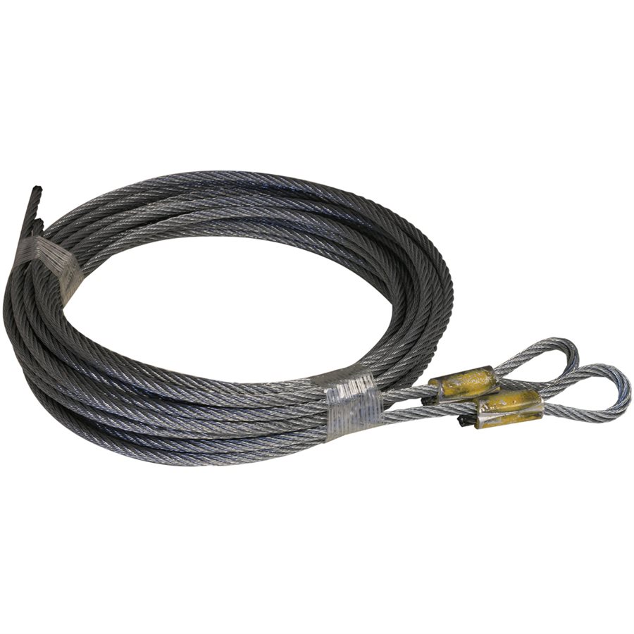 Brown Garage Door Plain Loop Extension Lift Cables - 5/32 in X 156 in X 7x19