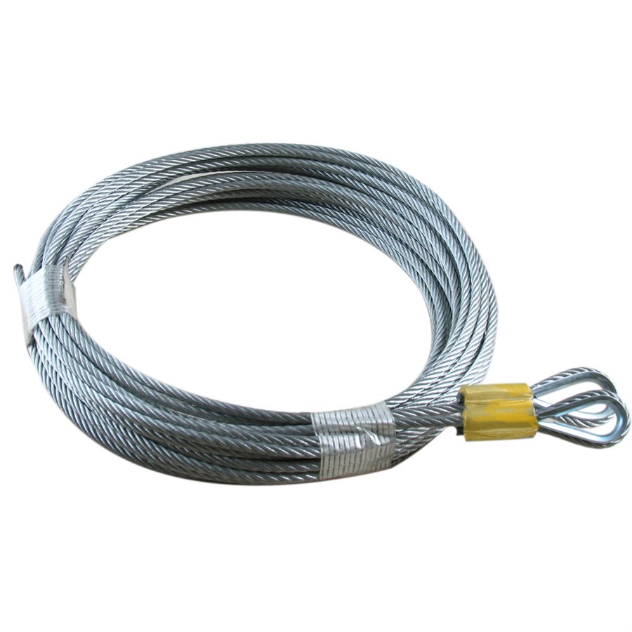 Yellow Garage Door Thimble Loop Extension Lift Cables - 1/8 in X 156 in X 7x19