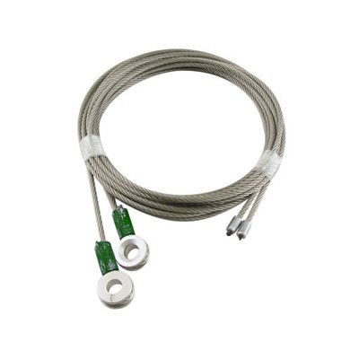 Stainless Steel T304 Truck Door Cables, 1/4 in Eye - 1/8 in X 110 in, 7x19 - Red
