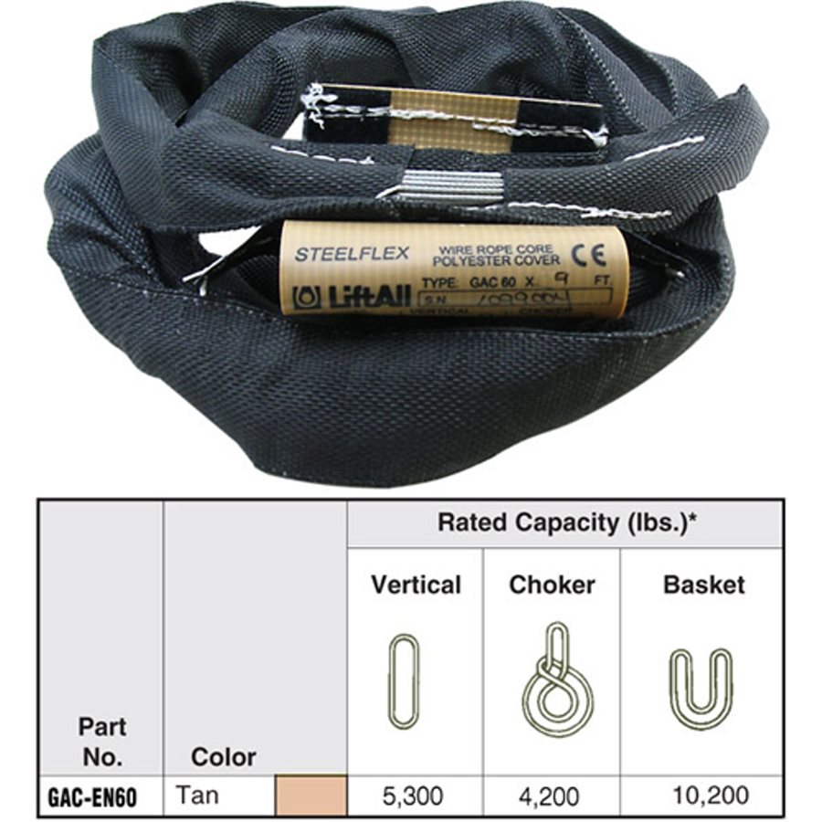 Black Steelflex Polyester Roundsling - 3 ft