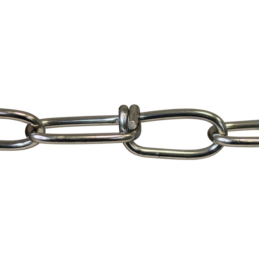 Stainless Steel Double Loop Chain - #1 X 100 ft
