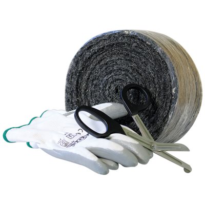 Rodent Xcluder Fill Fabric - 1 Roll 4 in X 10 ft Includes Gloves & Scissors