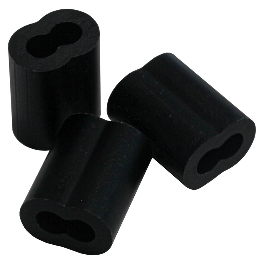 1 / 8 X 1000 Pcs Aluminum Sleeves - Black