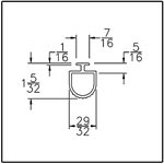 7 / 16 T Mini Warehouse Bottom Bulb Seal - Gray X 150 FT